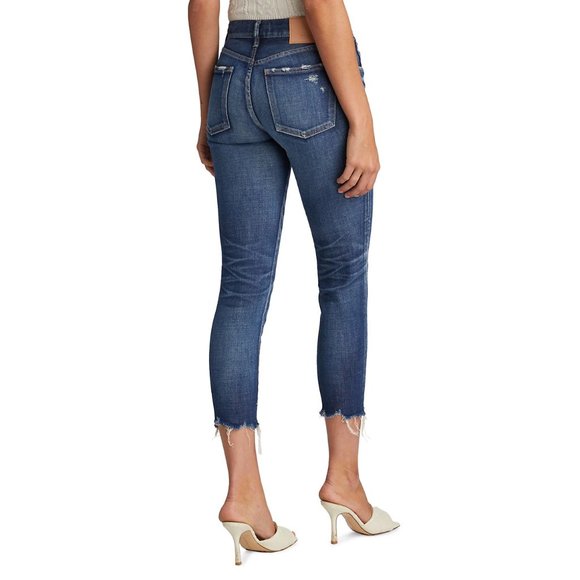 NEW Moussy Vintage 29 (6-8)  Checotah Distressed Stretch Skinny Ankle Jeans - Picture 5 of 7
